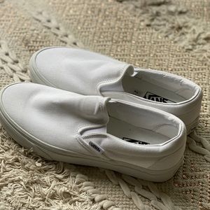 NWOT White Slip-On Vans